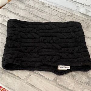 Calvin Klein Black Knit Neck Warmer